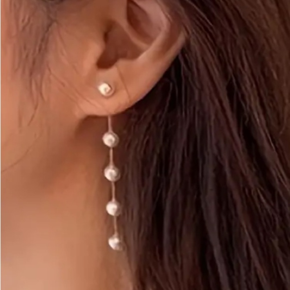 Elegant Pearl Drop Earrings | Gold | Dangle‎ Earrings